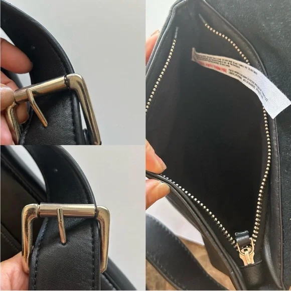 Free People Black Leather Belt Sling Bag. - Picture 8 of 11